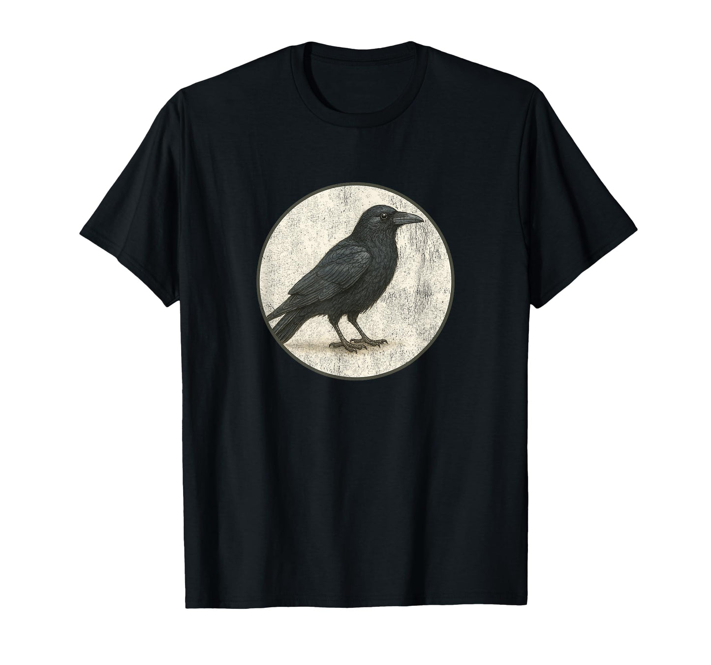 Colorful Retro American Crow Bird Design T-Shirt
