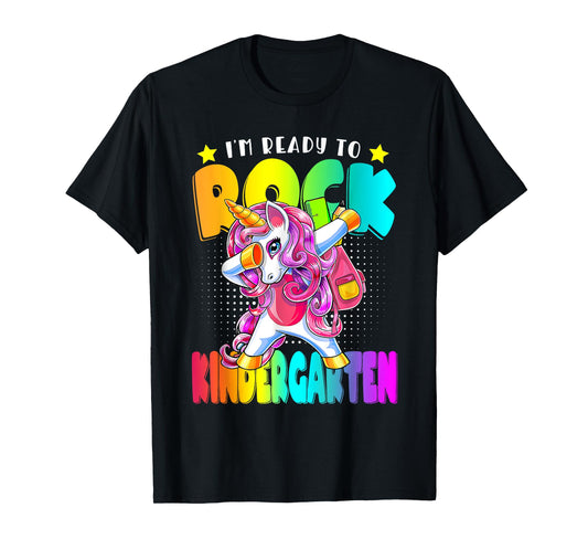 I'm Ready To Rock Kindergarten Unicorn Back To School T-Shirt
