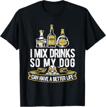 Bartending Dog Bartender - Mixologist Barkeeper Barman T-Shirt