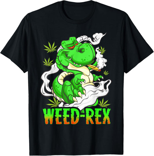 Marijuana Cannabis Dinosaur T Rex 420 Weed-Rex T-Shirt