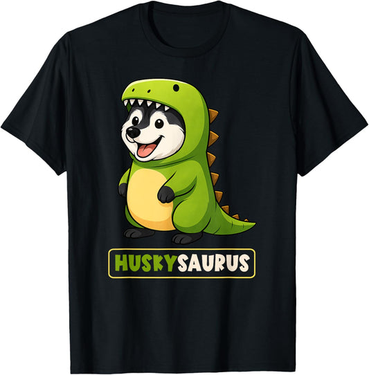 Husky Dinosaur Costume Trex Huskysaurus Animal Lover Mom Dad T-Shirt