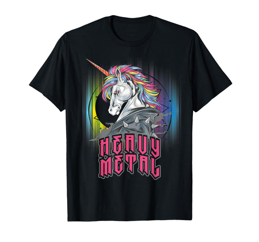 Funny Heavy Metal Unicorn Design For Men Woman Kids T-Shirt