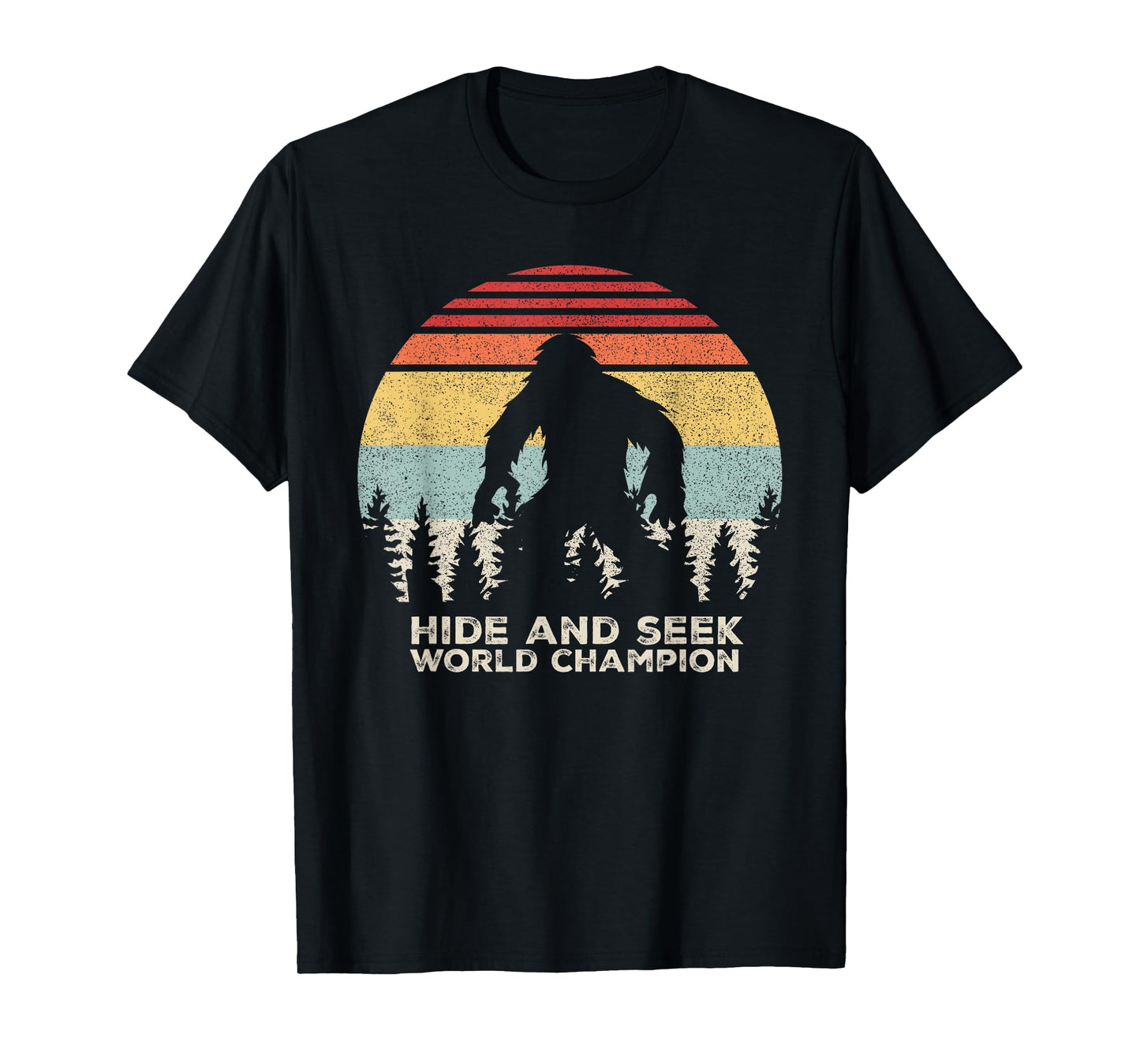 Retro Hide & Seek Champion Shirt Funny Sasquatch Bigfoot T-Shirt