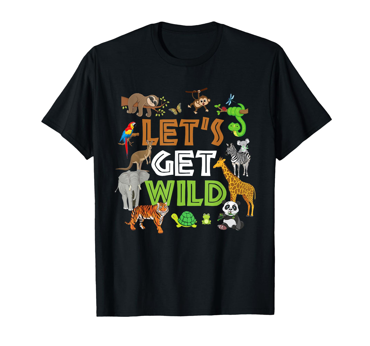 Let's Get Wild Zoo Animals Safari Party A Day At The Zoo T-Shirt