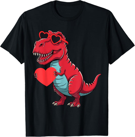 Valentines Day Cute Dinosaur T Rex Valentine Toddler Boys T-Shirt