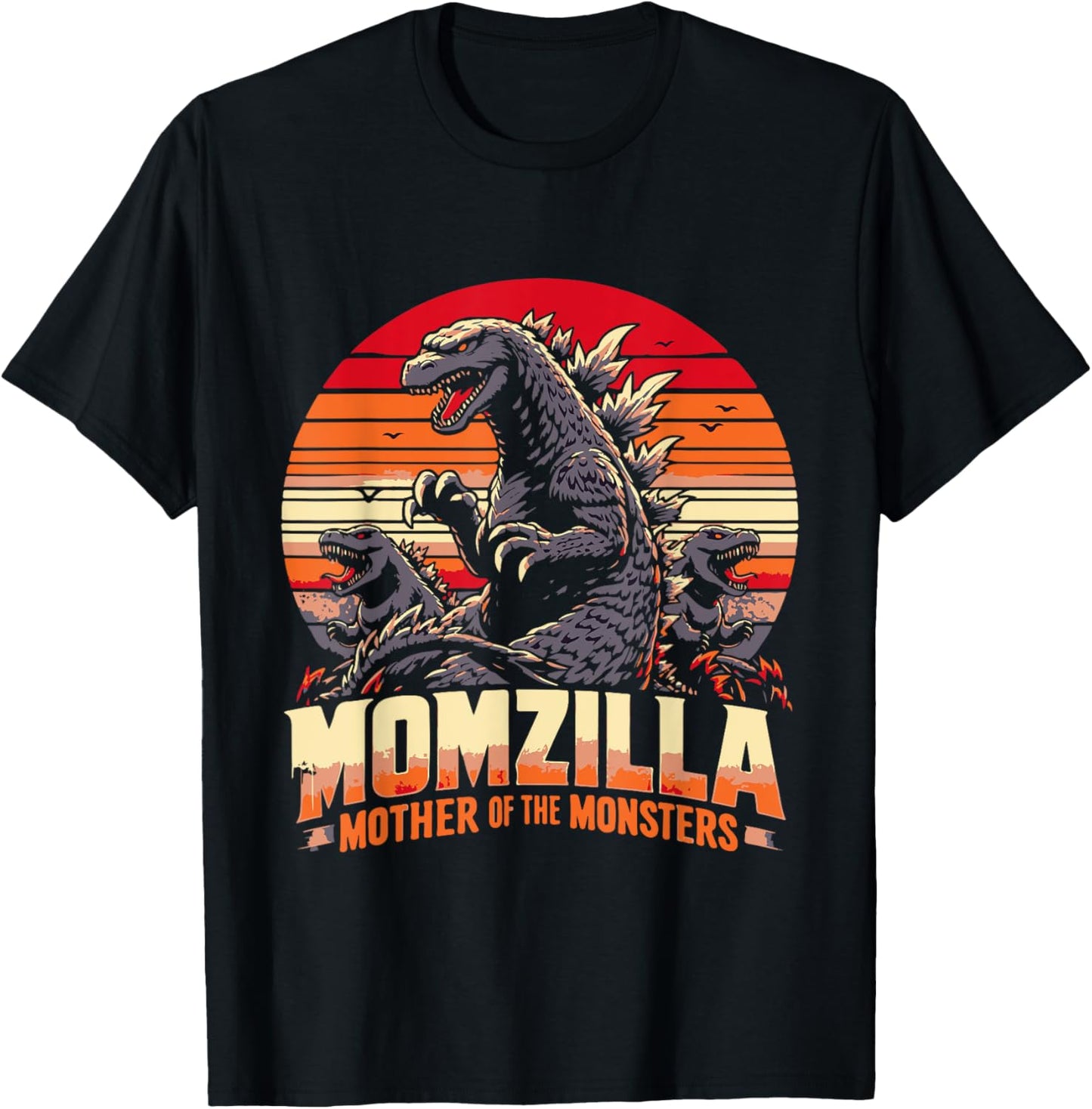 funny Momzilla Mother Of Monsters Retro birthday Mothers day T-Shirt