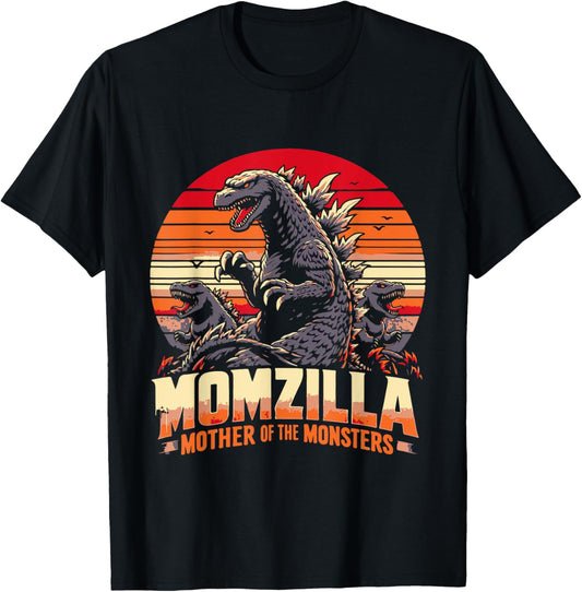 funny Momzilla Mother Of Monsters Retro birthday Mothers day T-Shirt