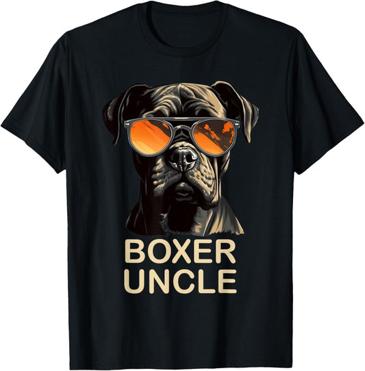 Funny Boxer Dog Lover Uncle T-Shirt
