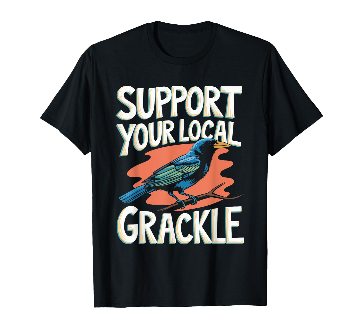 Quiscalus Grackle Bird For Kawaii Bird Lover T-Shirt
