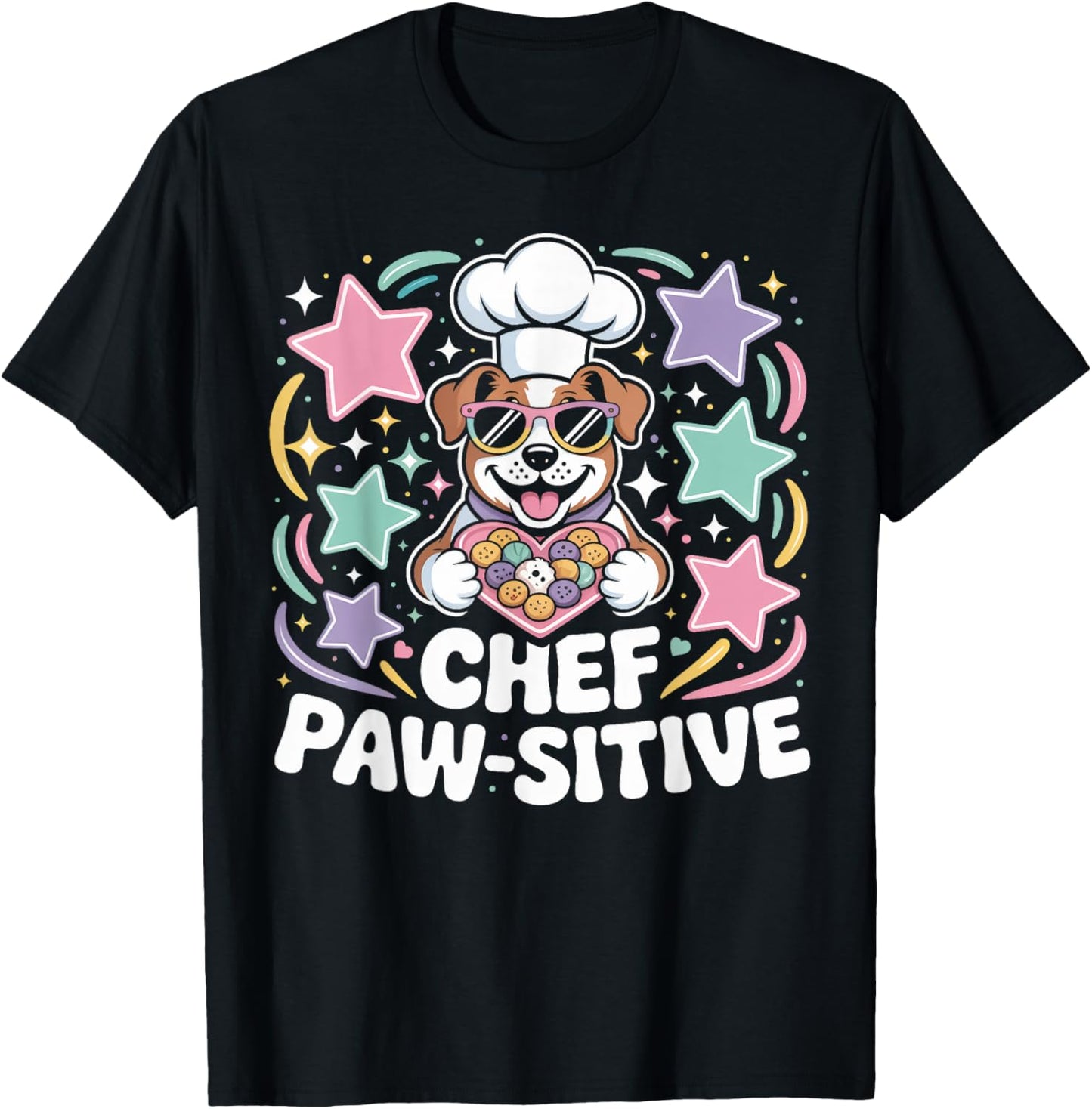 Chef Paw-sitive Cute Dog in Chef Hat Baking T-Shirt