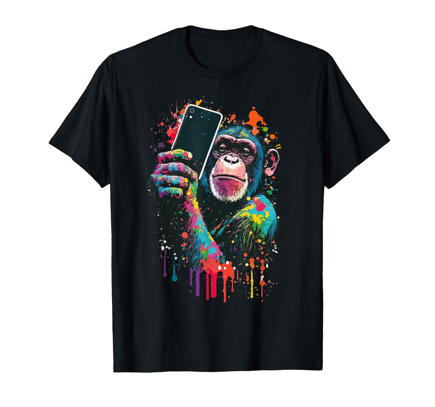 Cool City Monkey Taking a Selfie - Pop Art Style T-Shirt