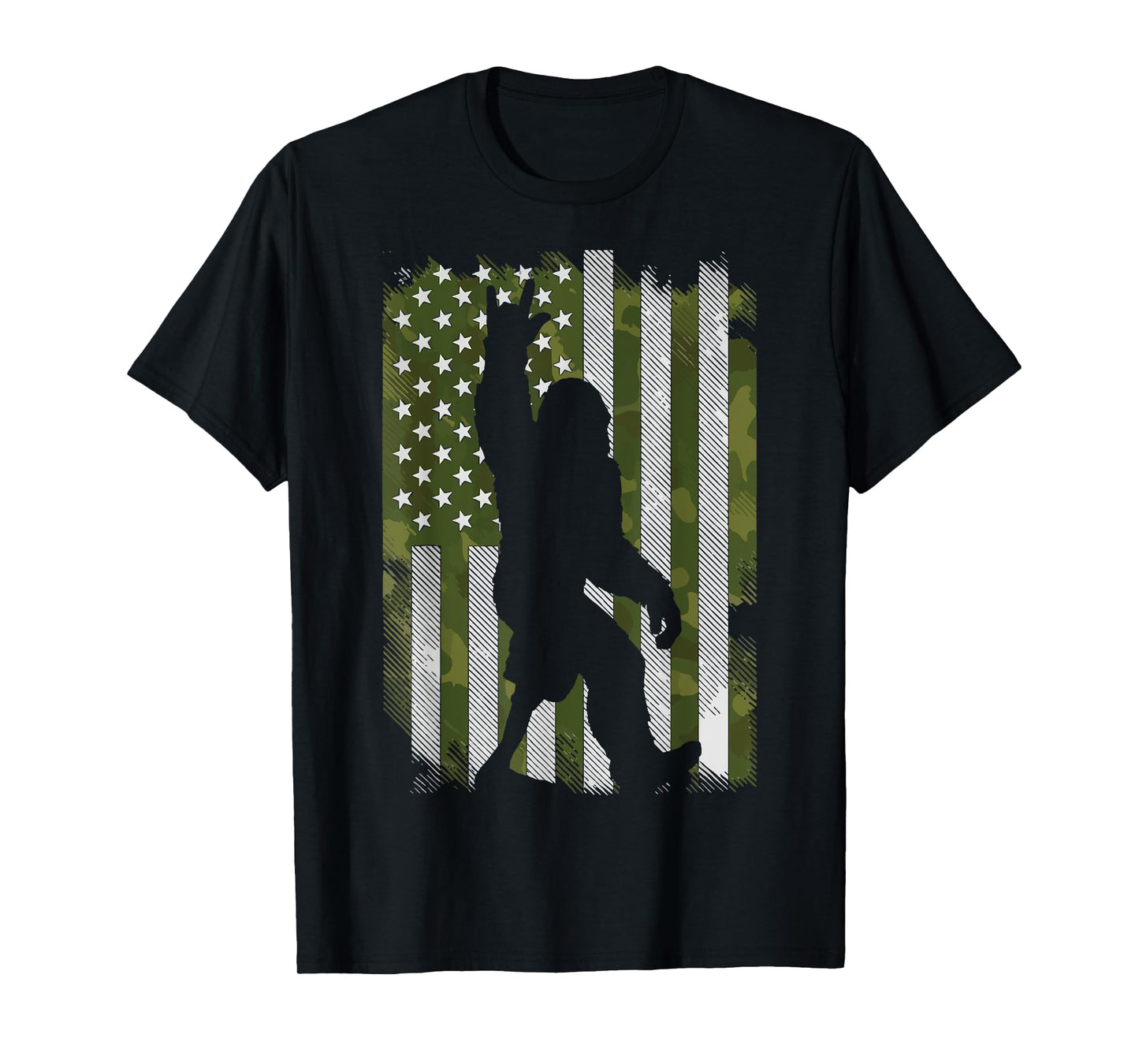 Bigfoot Amputee US Flag Limb Loss T-Shirt
