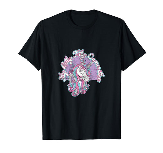 Itty Bitty Titty Committee Unicorn Retro Vintage T-Shirt