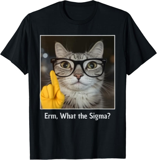 Erm, What The Sigma? Cat Meme Funny T-Shirt