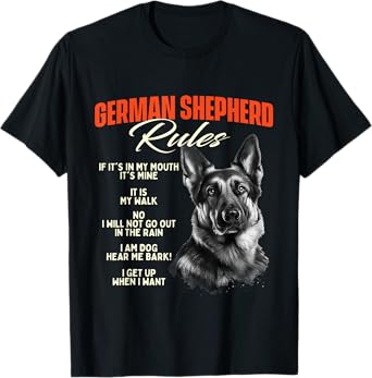German Shepherd Rules - Dog Lover Animal Pet Breeder T-Shirt