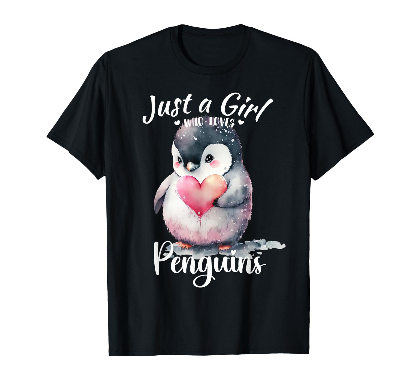 Just a Girl Who Loves Penguins for Girls Who Love Animals T-Shirt