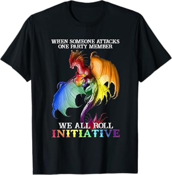 Dragon When Someone Attacks One Party Member LGBTQ T-Shirt