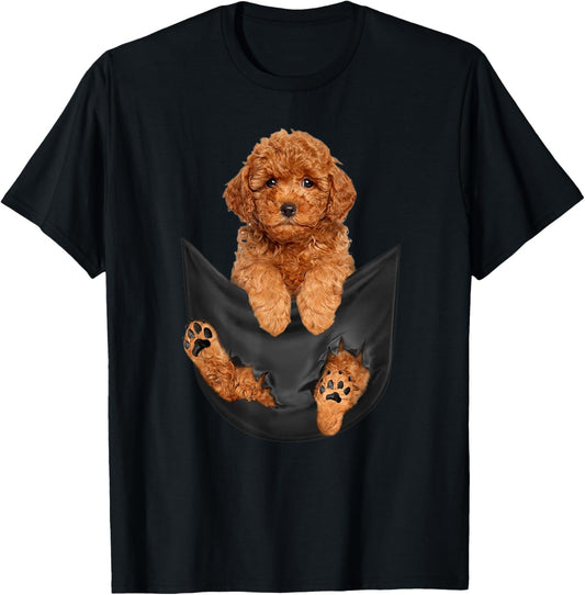 Funny Poodle in Your Pocket for Pudel dog Lovers T-Shirt