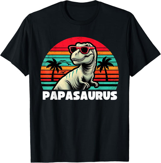 Papasaurus Funny T Rex Papa Saurus Dinosaur Family T-Shirt