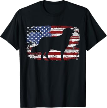 Golden Retriever Vintage USA Flag T-Shirt