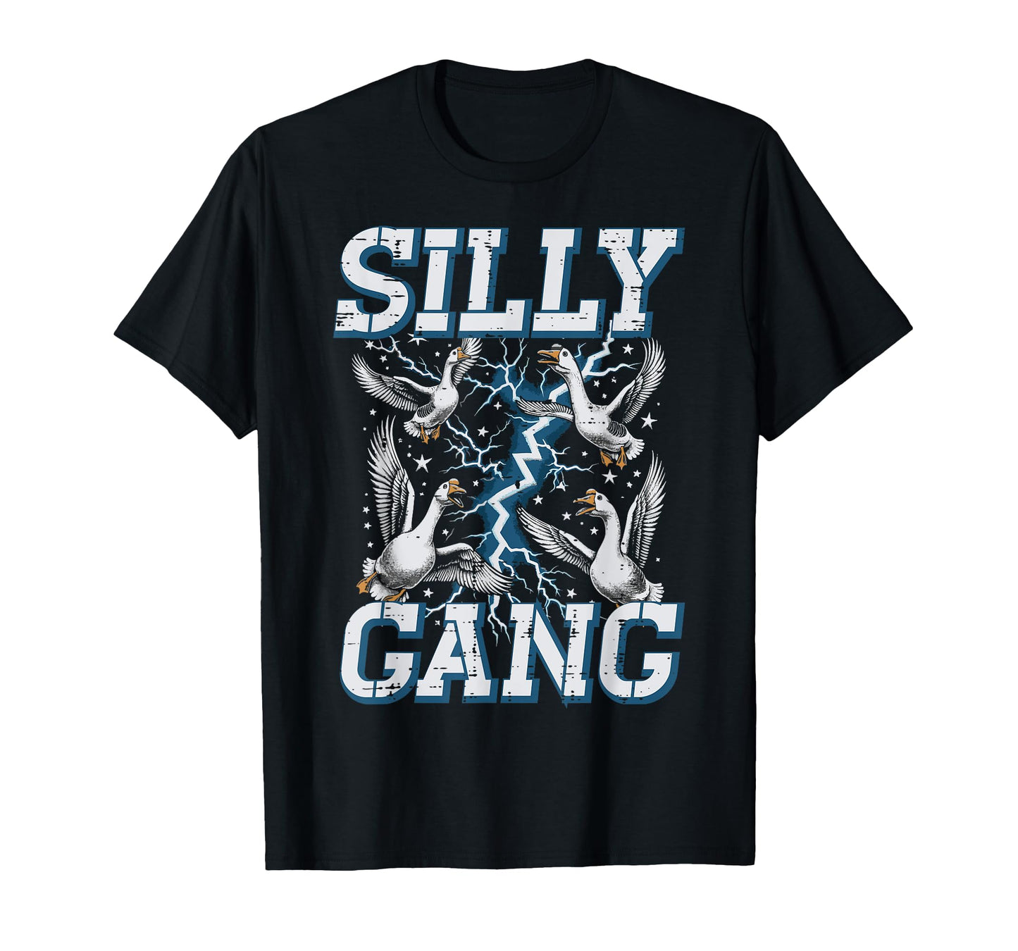 Geese Silly Gang Funny Goose Duck Meme Animal Men Women Kids T-Shirt