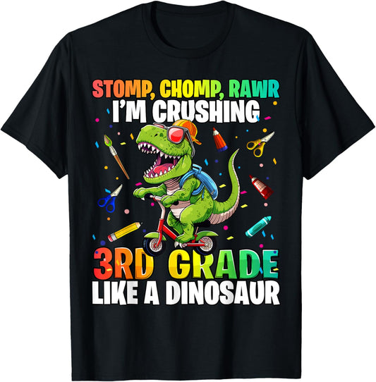 Dinosaur 3rd Grade Back to School First Day of School Boys T-Shirt