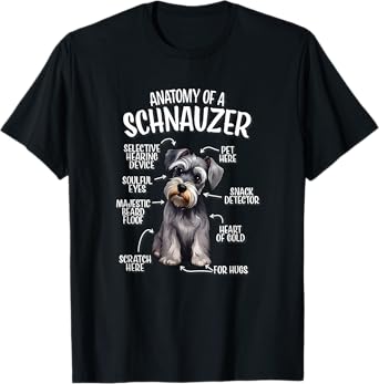 Funny Anatomy of Miniature Schnauzer Lover T-Shirt