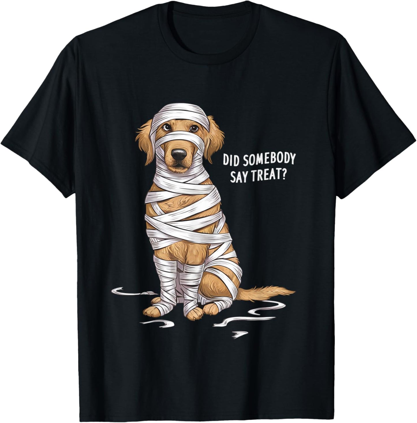Golden Retriever Mummy Halloween Dog T-Shirt