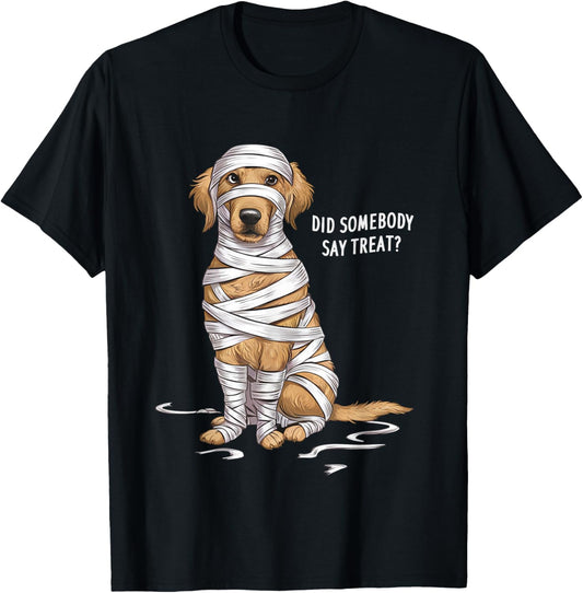 Golden Retriever Mummy Halloween Dog T-Shirt