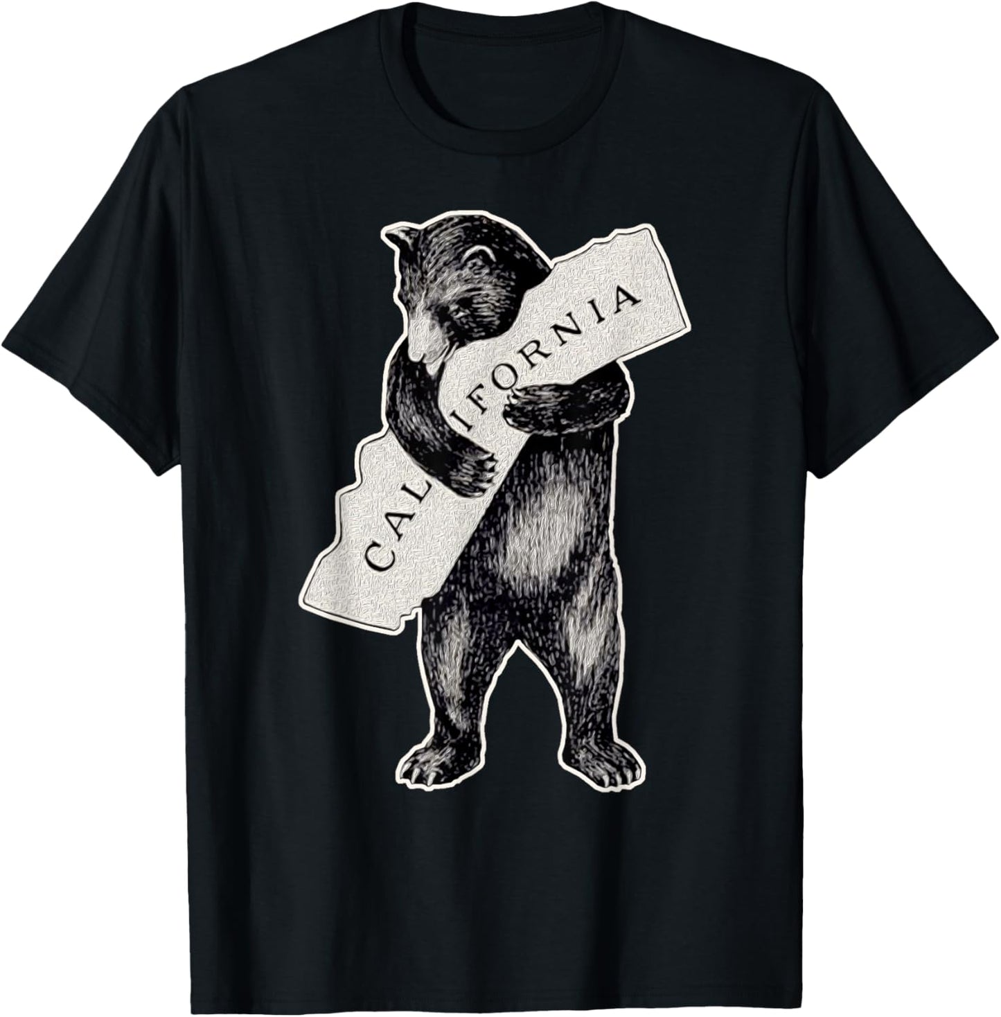 California Love TShirt Art-Retro Cali Bear Hug California T-Shirt