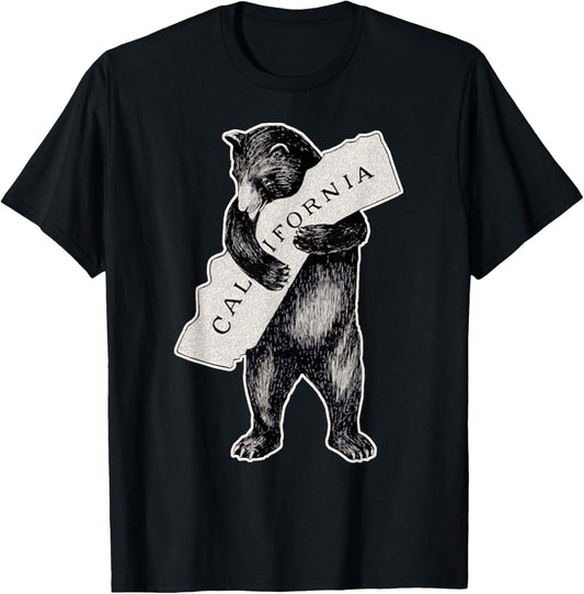 California Love TShirt Art-Retro Cali Bear Hug California T-Shirt