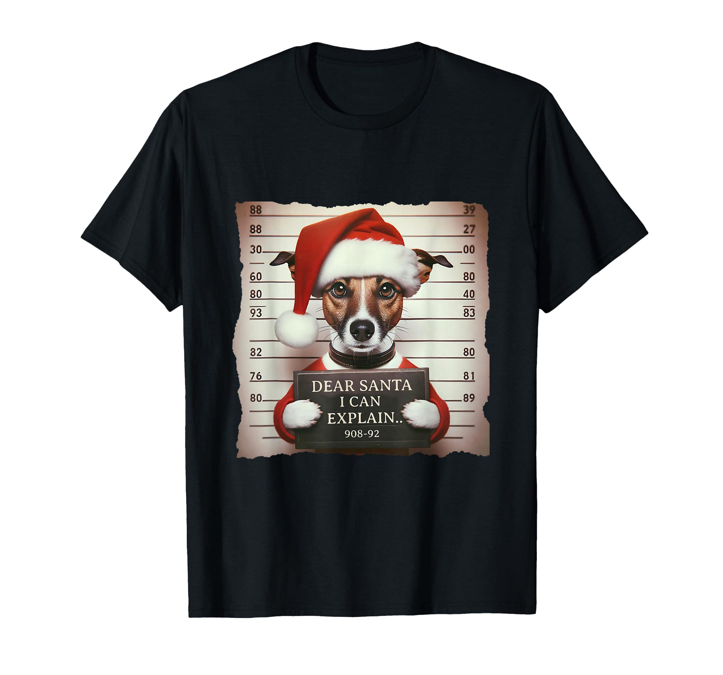 Jack Russell Terrier Dogs Christmas Dear Santa I Can Explain T-Shirt