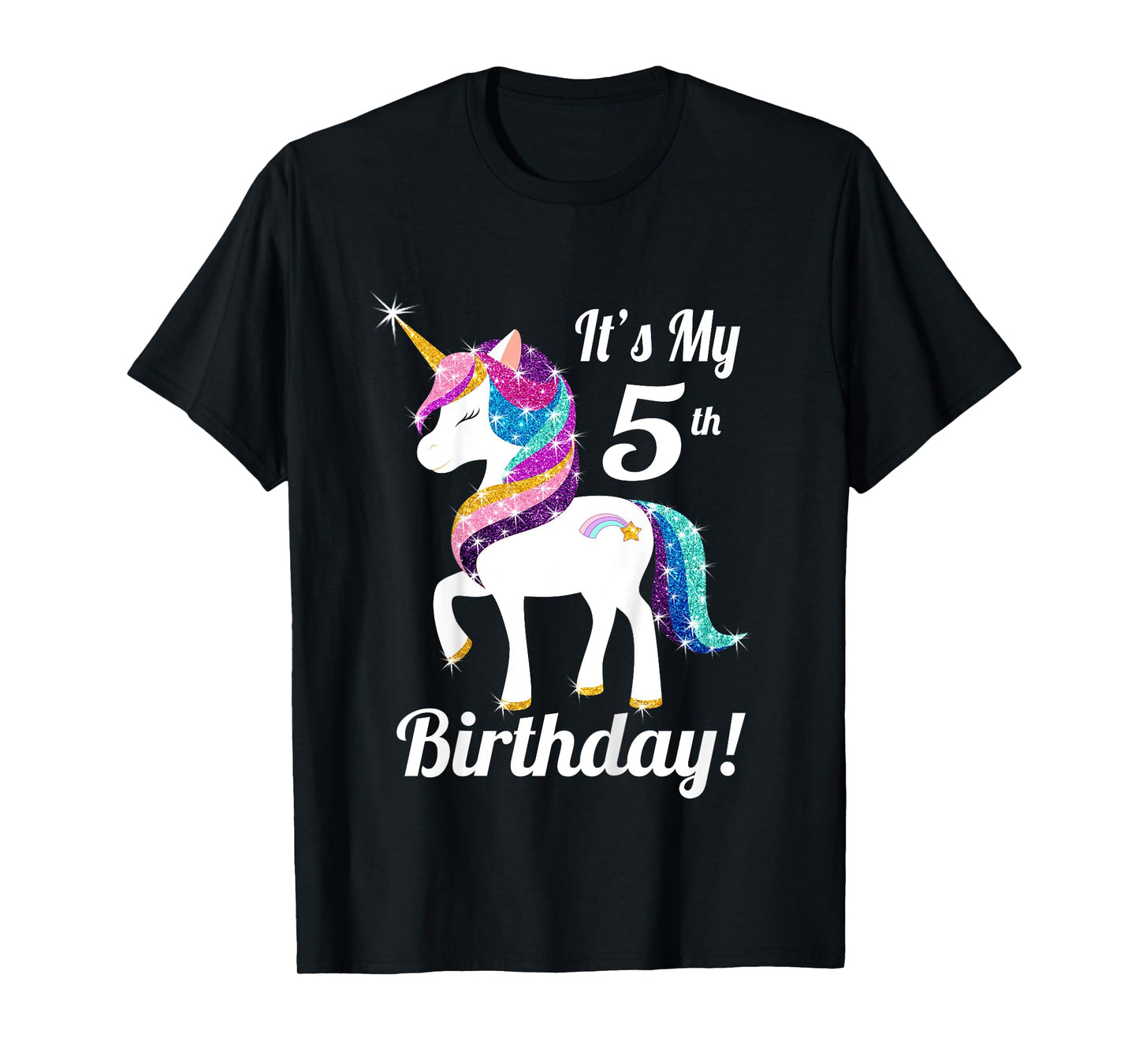 It's my 5th birthday for 5 year old girls Unicorn Shirt T-Shirt