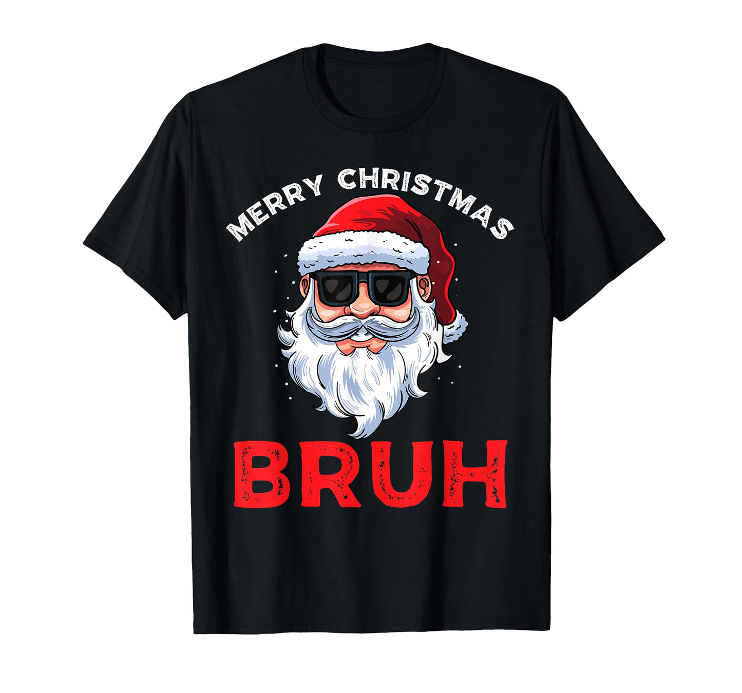 Merry Christmas Bruh Meme Funny Saying for Brother Boys Men T-Shirt