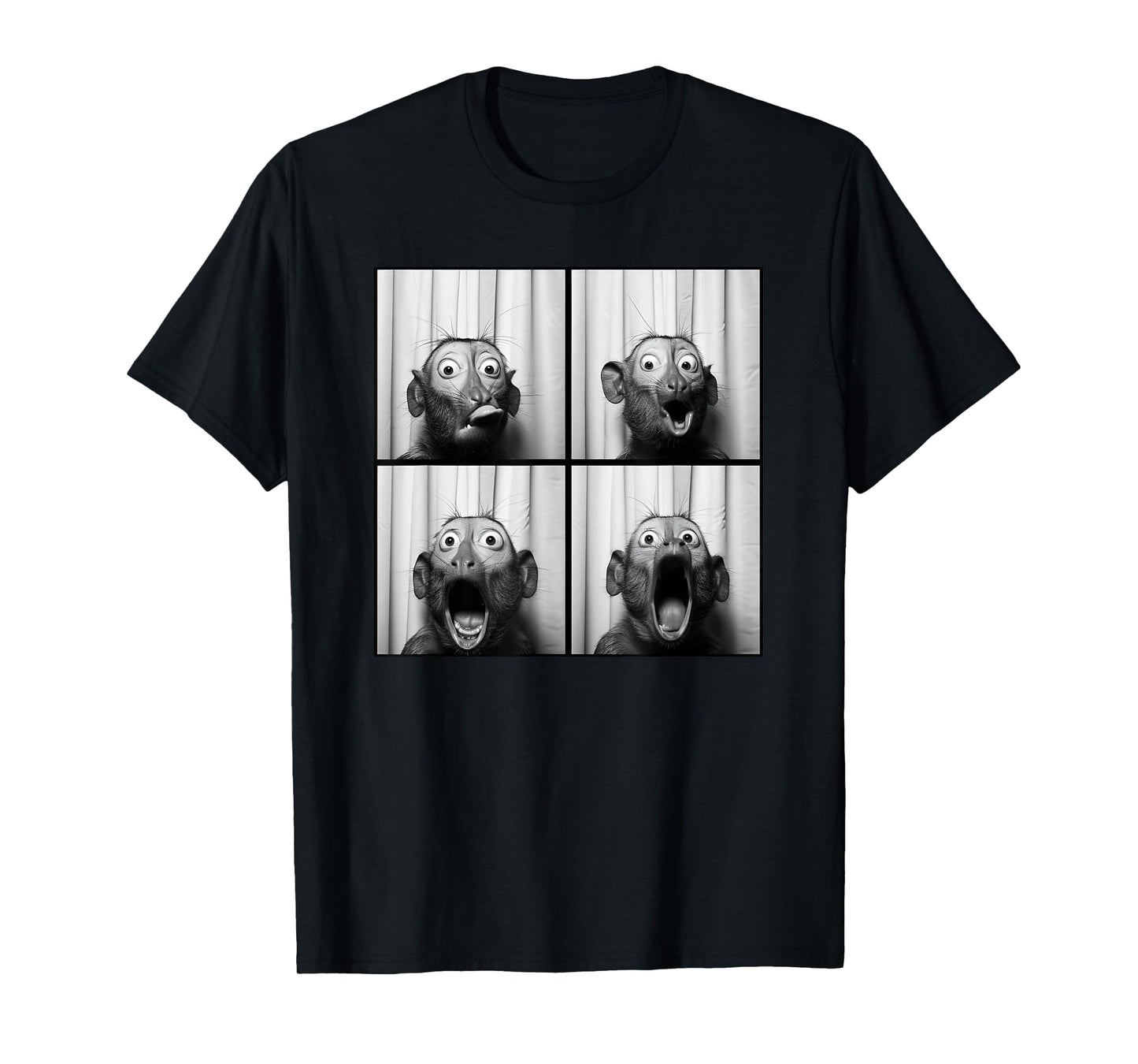 Weird Monkey Animal Face Photobooth T-Shirt