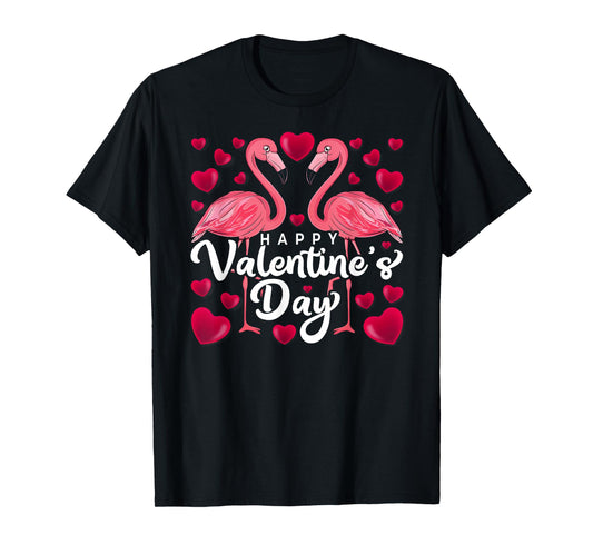 Happy Valentine's Day Flamingo Lover Valentine's Day Couples T-Shirt