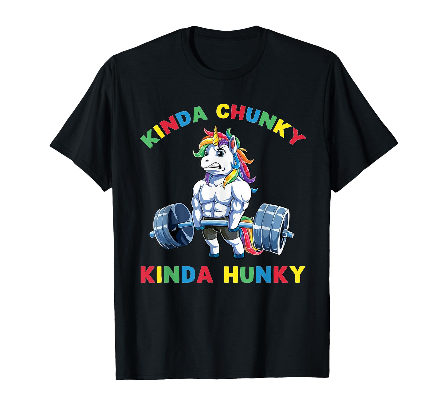 Kinda Chunky Kinda Hunky Weightlifting Bodybuilding Gym T-Shirt
