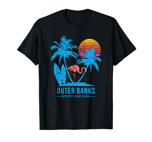 Outer banks Carolina vacation vintage sunset T-Shirt