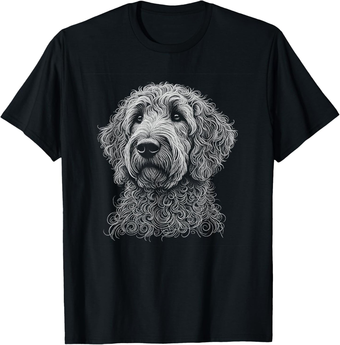 Labradoodle Dog Face Art Design T-Shirt