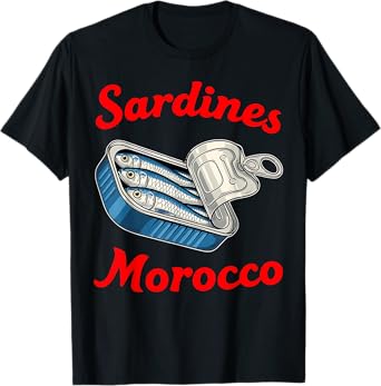 Vintage Canned Sardines Morocco Tinned Fish For Men Women T-Shirt
