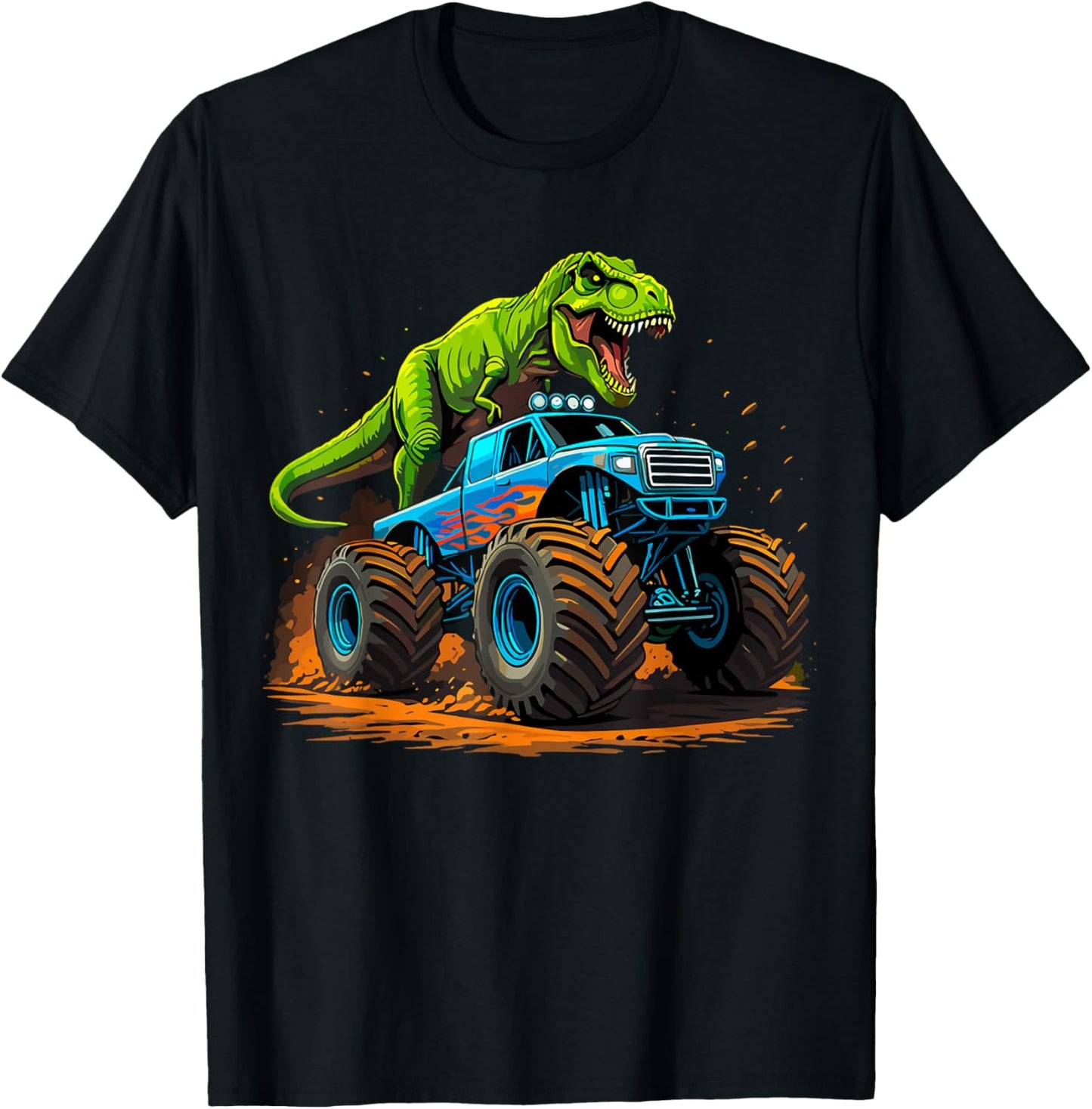 Monster Truck Dinosaur Birthday T-Shirt