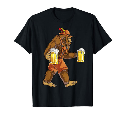 Bigfoot Lederhosen Oktoberfest Men Prost Beer Mug T-Shirt