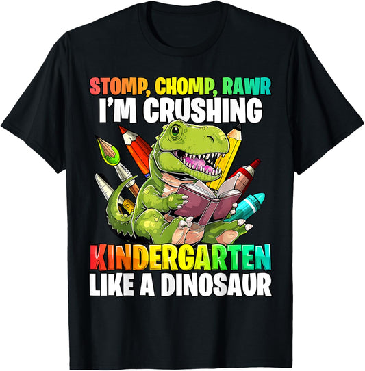 Dinosaur Kindergarten Back to School First Day of School Boy T-Shirt