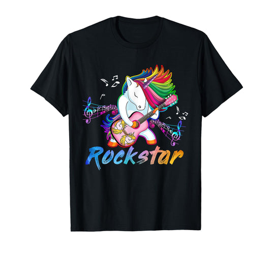 Unicorn Rock star Guitar Rockin' music singer T-Shirt