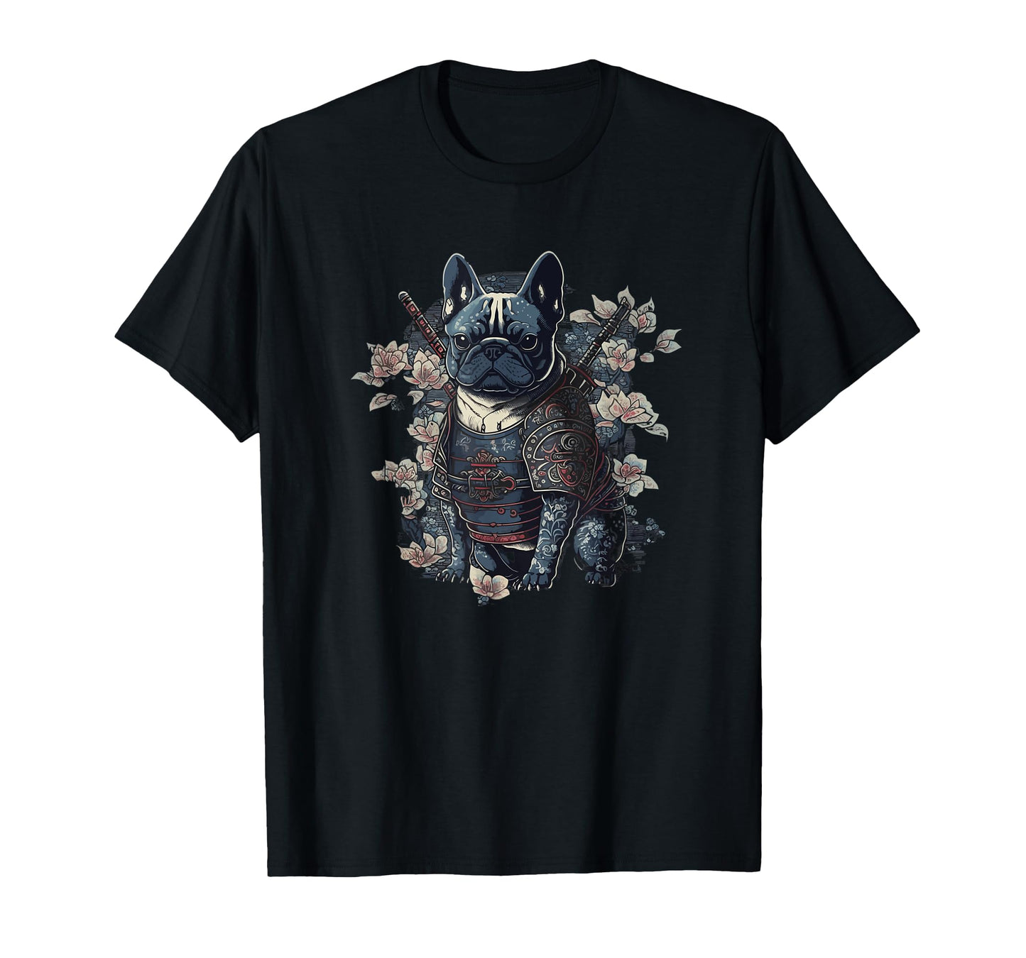 Japanese Samurai Frenchie French Bulldog, Vintage Ninja T-Shirt