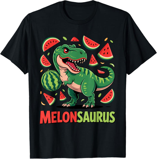 Dinosaur Melonsaurus Summer Tropical Fruits Toddler Kids T-Shirt