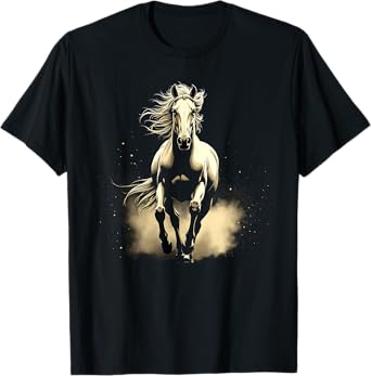 Powerful Mustang Horse Rider Western Rodeo Lovers Tee T-Shirt