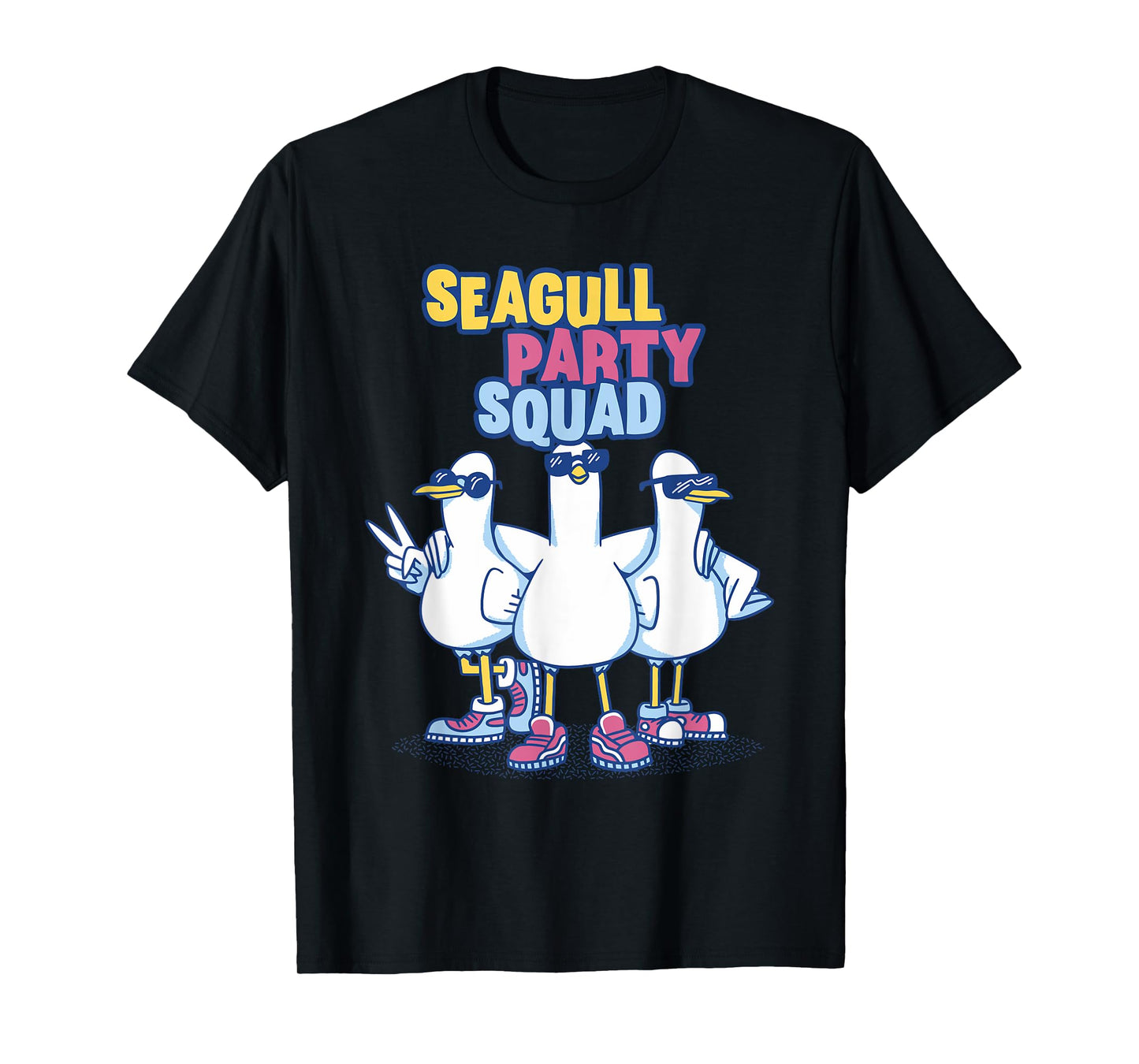 Seagull Party Squad Dancing Gull Squad Team Seagull Lover T-Shirt
