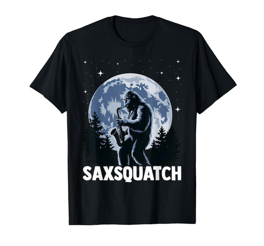 Saxaphone Instrument Players - Bigfoot Sasquatch Saxsquatch T-Shirt