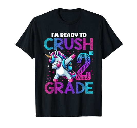 Crush 2nd grade Unicorn Girls Toddlers Kids Back To School T-Shirt